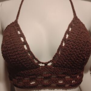 Brown Crochet Bralette
